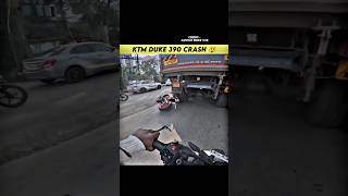 ktm Duke 390 crash 😲 #motovlog #motovloger #bike #rider #theuk07rider #viral #treanding #short