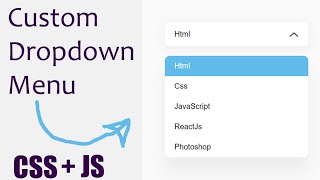 Custom Dropdown Menu using Html CSS & Vanilla JavaScript