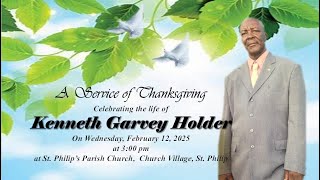 THE FUNERAL SERVICE OF KENNETH GARVEY HOLDER