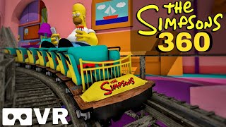 🟨 THE SIMPSONS 360 VR Roller Coaster POV immersive virtual Reality 4K 3D ride
