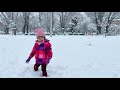 playing in the snow. princess aurora