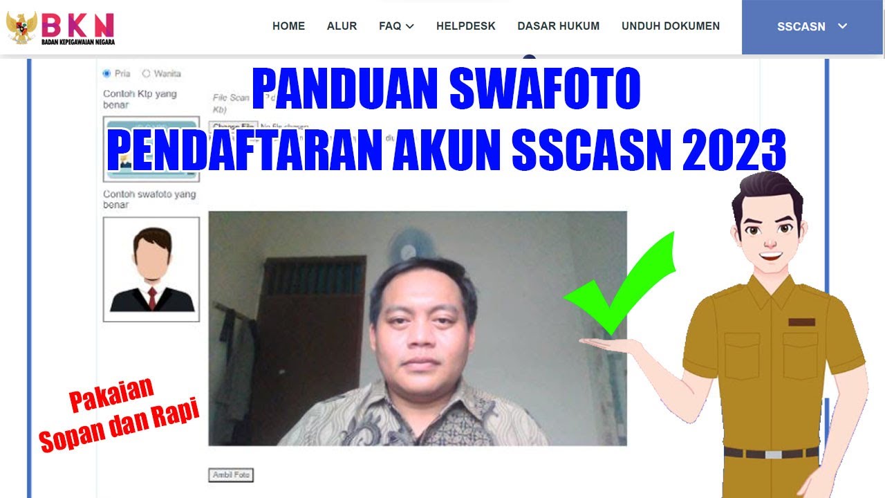 Cara Benar Unggah Swafoto CPNS PPPK - YouTube