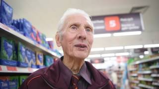 Meet Reg - the 94-year-old supermarket worker