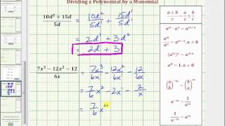 Ex: Dividing Polynomials by a Monomial (Basic)