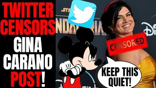 Gina Carano Post Gets CENSORED By Twitter! | Big Tech Protects Disney After Star Wars Backlash!