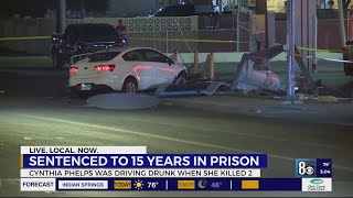 Drunk driver sentenced to 15 years for killing 2 at east Las Vegas valley bus stop