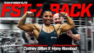 FST-7 Back: Hany Rambod X Cydney Gillon 5X Olympia Figure Champion