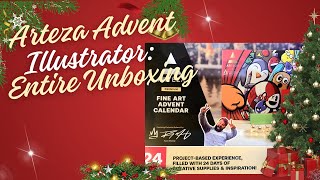 Arteza Advent Fine Art Illustrator, All 24 Days Opened and my Reaction to the Quality. Spoilers