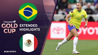 Brazil vs. Mexico: Extended Highlights | CONCACAF W Gold Cup I CBS Sports Attacking Third