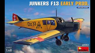 4K MiniArt 1/48th Junkers F13 Early – Part 1