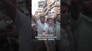 Watch: Police Lathicharge Protesters Amid Stone Pelting During Nabanna Rally | RG Kar Rape-Murder