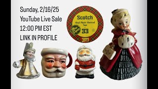 Vintage Christmas Live Sale happening Sunday, 2/16/25 at 12:00 NOON EST! Come Shop With Us.