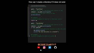 How to create a directory if it does not exist in Python | Python Examples | Python Coding Tutorial