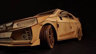 Honda Civic Type R (2020) / The Wooden Model Design / Woodworking