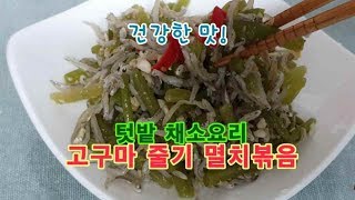 텃밭 채소, 고구마 줄기 멸치볶음