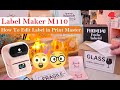 Phomemo Label Maker Tutorial🍄How to use Phomemo M110 M220? How to put paper and edit label?