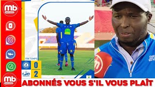 la réaction de Cheikh Gueye Coach de Teungueth FC après sa victoire contre diambars (0-2)