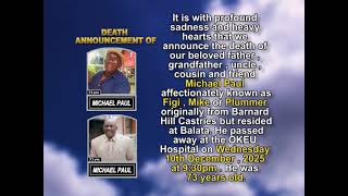 Michael Paul ~ Short Obituary