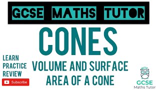 Volume and Surface Area of a Cone | Grade 5 Crossover Playlist | GCSE Maths Tutor