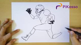 How to Draw a Football Player step by step