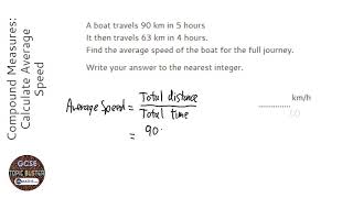Compound Measures: Calculate Average Speed (Grade 3) - OnMaths GCSE Maths Revision