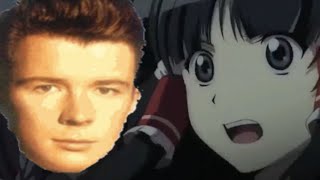 Reimu encounters Rick Astley