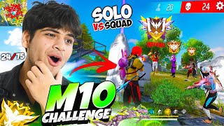 M10 Challenge 😈 One Tap 26/75 Solo Vs Squad -Free Fire