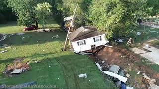Weather News Waverly, TN Ground and Drone Video - 8/23/2021
