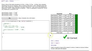 Codingbat - alarmClock (Java)