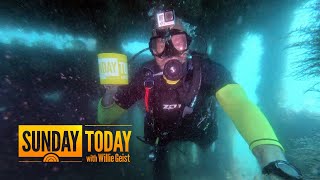 TODAY fan scuba dives with Sunday Mug in Myrtle Beach