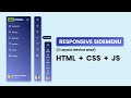 Responsive Sidebar with CSS JS HTML [ @xmoritutorials  ] | Dashboard Sidebar Menu