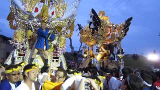 H25年曽根天満宮国恩祭5月4日東之町総合市場での練り合わせその1