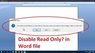 How to Remove Read only MS Word File