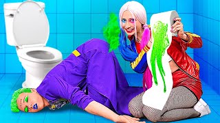 Best Toilet Gadgets | TESTING Cheap Life Hacks and Bathroom Gadgets! | Harley Quinn makes a Toilet
