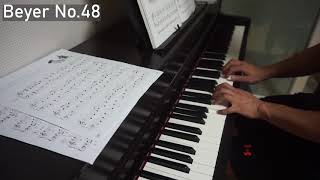 Adult Piano Beginner Play - Beyer No.48 / 성인 피아노 초급 연주 - 바이엘 48번