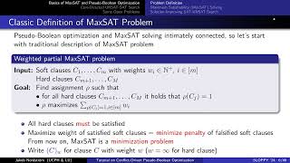 SLOPPY '24: Tutorial 3 on pseudo-Boolean optimization (Jakob Nordström)