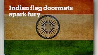 Doormat featuring Indian flag sparks fury