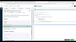 GFG - Print alternative Elements of an array using java