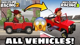 OFFICIAL!? ALL VEHICLES IN 3D MODEL!! - Hill Climb Racing 2/3