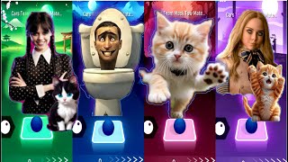 Tiles Hop EDM Rush DANCE MONKEY Cute Cat BTS Fake Love I Skibidi Toilet I Wednes