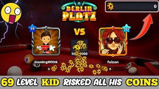 8 Ball Pool - 69 Level KID Risked ALL his COINS From London to BERLIN - GamingWithK