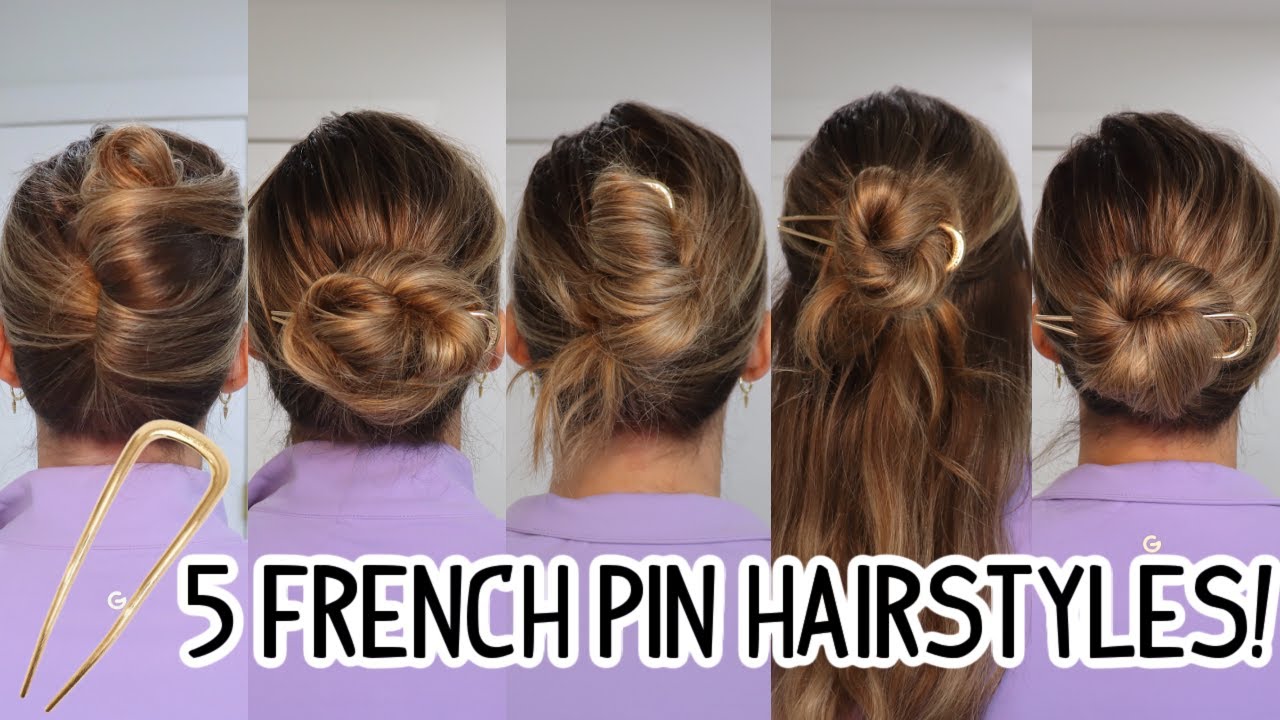 How To 5 French Pin Hairstyles For Short Medium Long Hair Youtube