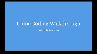 How to use Color Coding in Delvetool.com