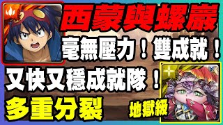 【神魔之塔】西蒙『毫無壓力！兩成就！』※說明欄文字攻略※又快又穩成就隊！【國王所背負的重擔 ─ 多重分裂 地獄級】拿下尊貴克拉 ‧ 極光 23！