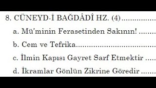 4.8 Cüneyd-i Bağdâdî Hz. (4) - 15.06.1996 - Tasavvuf Sohbeti - Prof. Dr. M. Esad Coşan Rh.A