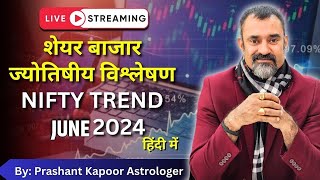 शेयर बाजार ज्योतिषीय विश्लेषण Nifty Trend June 2024 | Astrological analysis by Prashant Kapoor