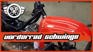 Simson Schwalbe Aufbau #8 | Schwinge zusammenbauen | und natürlich auch gleich rein damit