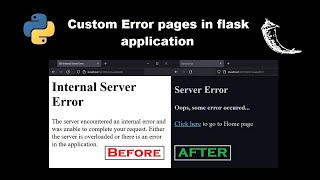 Custom error pages in python flask applications