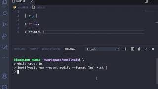 Programming a simple file watcher using shell script only.