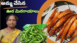 ఊర మిరపకాయలు మా అమ్మ చేసే పాత కాలపు పద్దతిలో #chilli #trendingvideo